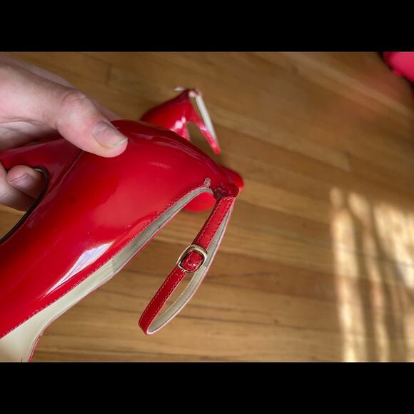 Brian Atwood Red Patent Leather Six Inch Pumps - Picture 4 of 12